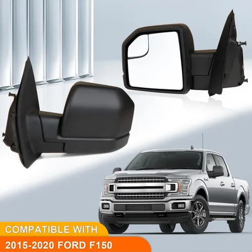 Vista 3 de MITZONE Espejo lateral del lado del conductor F150 Compatible con Ford F-150 2015-2020 con vidrio de punto ciego, eléctrico, 3 pines sin luz