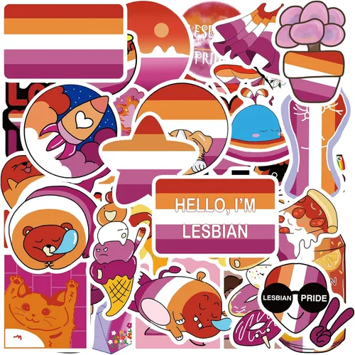 Vista 9 de Pride MLM - Paquete de 50 calcomanías (impermeables, LGBTQ)