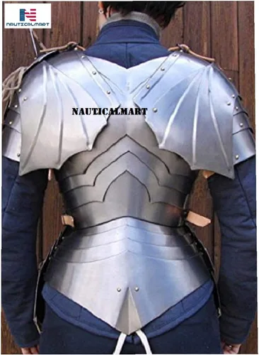 Vista 2 de Traje de mujer renacentista con armadura medieval LARP