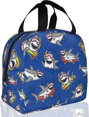 Vista 15 de Lonchera con aislamiento de ojo malvado azul para niñas y niños, lonchera reutilizable para niños, adultos, escuela, estudiantes, trabajo, picnic