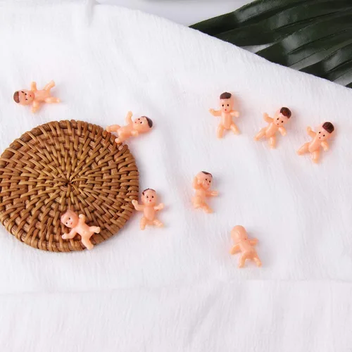 Vista 3 de 36pcs mini bebés de plástico para baby shower, juego de cubitos de hielo, decoraciones de fiesta, juguetes de bebé