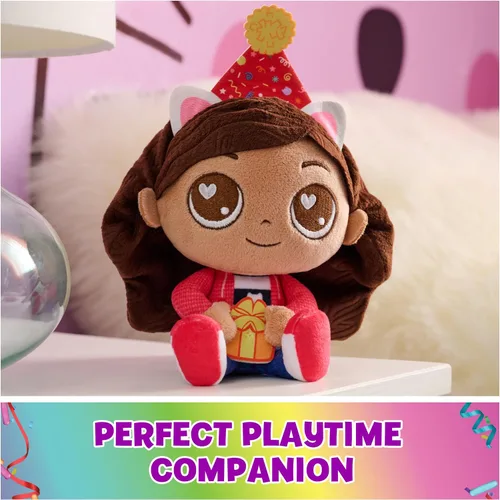 Vista 4 de DREAMWORKS GABBY'S DOLLHOUSE, Celebration Series - Peluches Gabby Girl de 9 pulgadas de alto, juguetes para niñas y niños a partir de 3 años