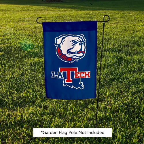 Vista 5 de Desert Cactus Louisiana Tech University LTU Bandera de jardín – 19 x 12 pulgadas Louisiana Tech Bulldogs Banner, para exhibición al aire libre
