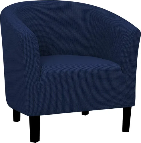 Vista 12 de Easy-Going Funda elástica para sillón de club de 1 pieza, funda para sofá de bañera de barril, protector de muebles, funda de sofá jacquard