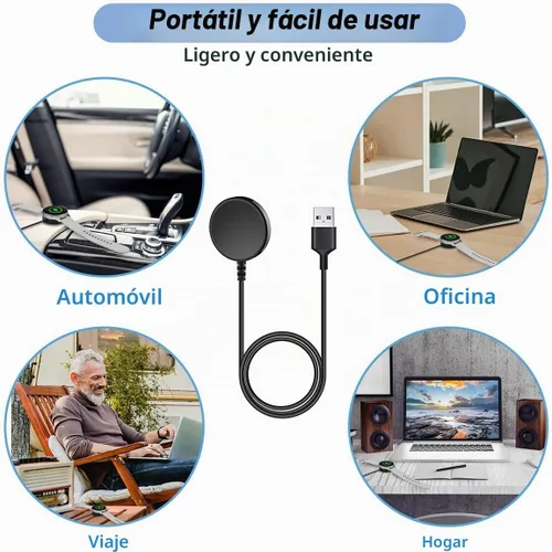 Vista 6 de Cargador para Samsung Galaxy Watch 7 Ultra/6/5/4/3/Active 2/Active, cable de carga de repuesto para Samsung Galaxy Watch (3.3 pies/3.3 ft)