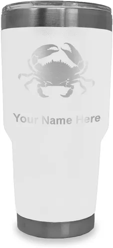 Vista 18 de LaserGram Vaso aislado al vacío de 20 onzas, cangrejo, grabado personalizado incluido (camuflaje verde)