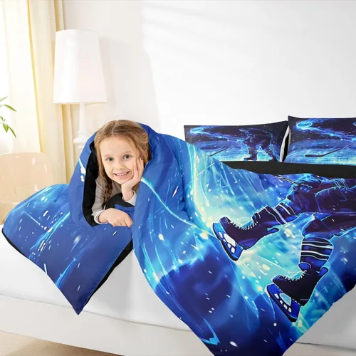 Vista 16 de Homewish Juego de edredón de juegos deportivos de pelota, tamaño twin, juego de ropa de cama de béisbol y baloncesto, 2 piezas para niños