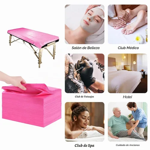 Vista 4 de 100 sábanas para mesa de masaje, 31 x 71 pulgadas, impermeables, desechables, de tela no tejida, funda protectora transpirable para terapia