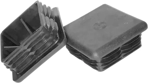 Vista 9 de Paquete de 10: (0.5 pulgadas (1/2 pulgadas), calibre 14-20, tapón cuadrado de plástico negro, tapa de extremo de tubo, insertos deslizantes