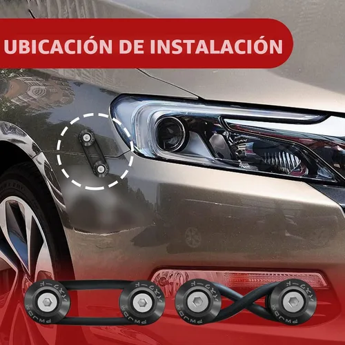 Vista 5 de Kit universal de cierre de liberación rápida para maletero de parachoques Billet, de liberación rápida para parachoques delantero y trasero Negro