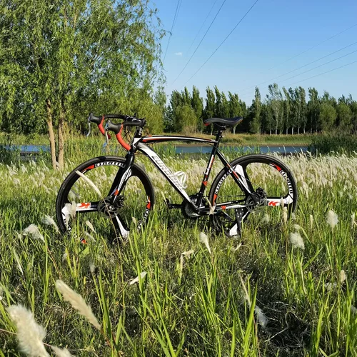 Vista 7 de Eurobike OBK XC550 - Bicicleta de carretera ruedas 700C 21 velocidades frenos a disco bicicleta para hombre o mujer