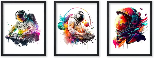 Vista 14 de Poster Master Póster celestial – Impresión del mapa de las estrellas – Regalo para astronomía, fanáticos lunares – Arte vintage para el hogar