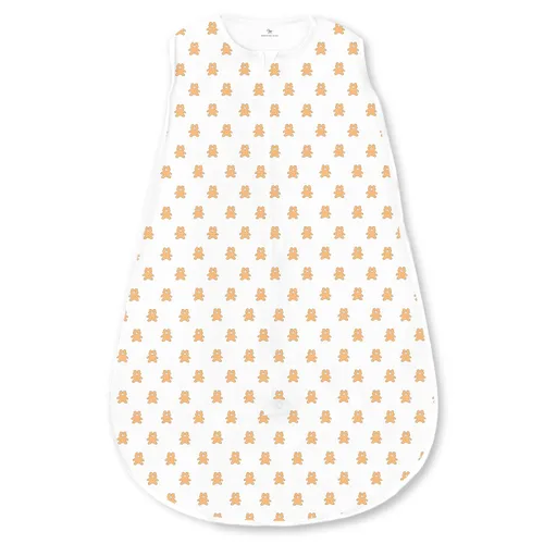 Vista 8 de Amazing Baby Saco de dormir de algodón, manta portátil con cremallera de 2 vías, azul pastel + elefantes pequeños grises, pequeño (0-6 meses)