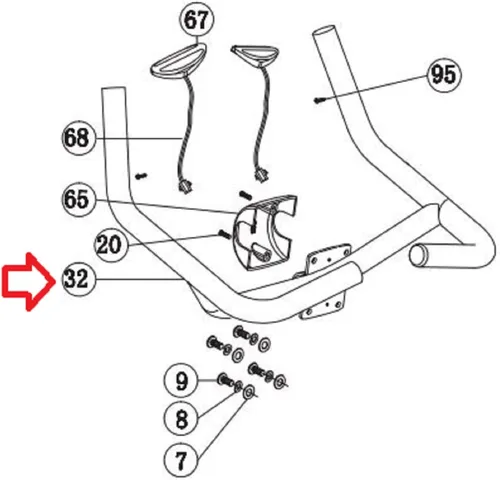 Vista 2 de Manillar 1000352975 Funciona con Elite U7 - UB Stationary Bike