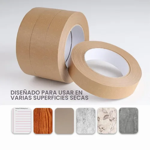 Vista 5 de Lichamp - Paquete de 4 cintas para pintores marrones de 1 pulgada, 1