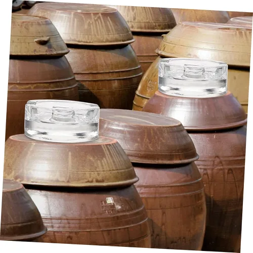 Vista 7 de Pesas de vidrio pequeñas para tapas de fermentación para frascos de boca ancha para conservas de escabeche de chucrut, fácil de usar para proyectos