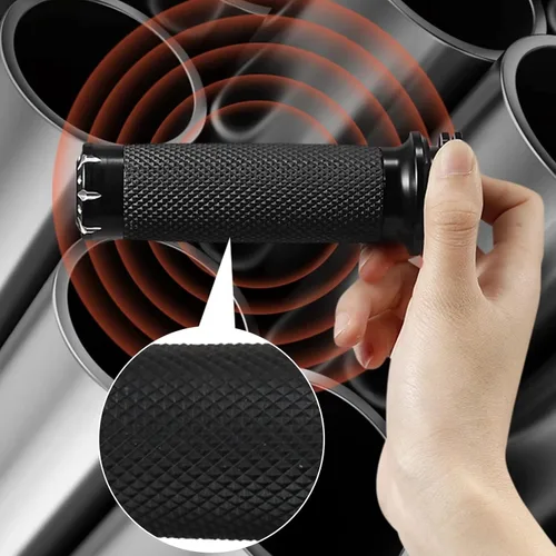Vista 4 de Empuñaduras negras de 1 pulgada compatibles con Sportster 883/1200 / 48 1996-2021