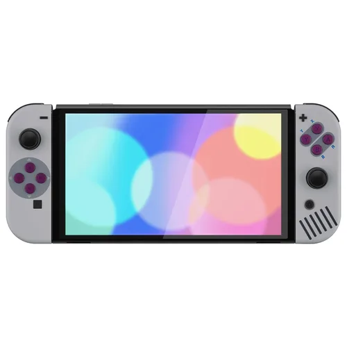 Vista 8 de eXtremeRate DIY Full Set Shell Buttons for Nintendo Switch OLED, Soft Touch Replacement Console Back Plate & Kickstand, Custom Case Housing for