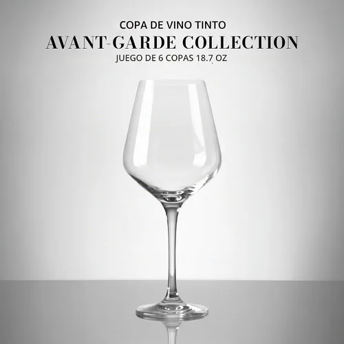 Vista 4 de KROSNO Juego de 6 copas de vino tinto de 16.6 oz, colección vanguardista