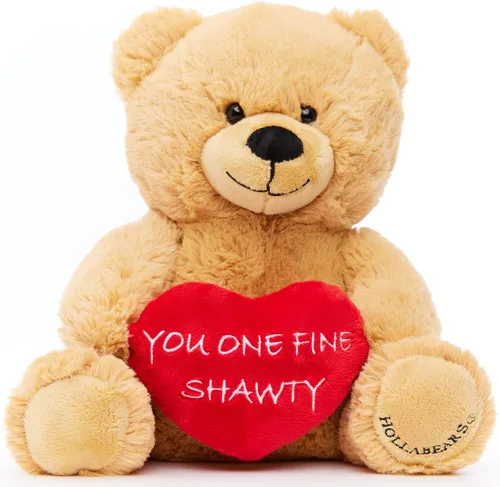 Vista 2 de Hollabears You One Fine Shawty - Oso de peluche para el día de San Valentín de 10 pulgadas