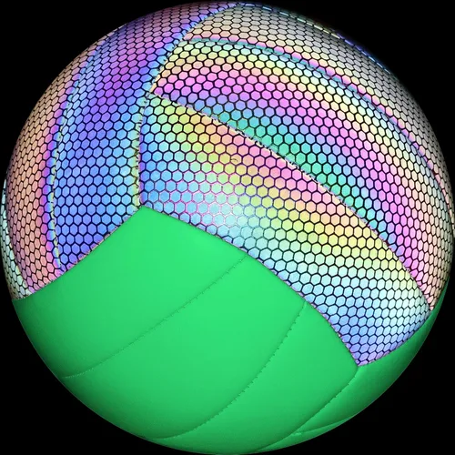 Vista 6 de EVZOM Balón de voleibol que brilla en la oscuridad tamaño 5, pelotas de voleibol reflectantes de cuero brillante, regalo para niños, hombres