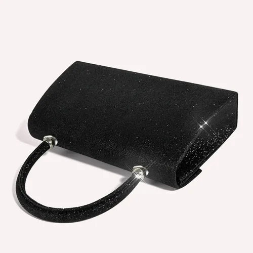 Vista 5 de Bolso de noche brillante para mujer, con diamantes de imitación y lazo, para boda, fiesta, cóctel, baile de graduación