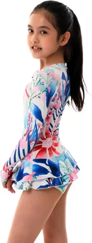 Vista 7 de Traje de baño a juego para mujeres y niñas traje de baño de manga larga de una pieza con protección UPF 50+ (por favor, pide por separado)