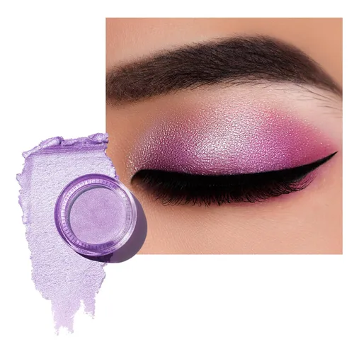 Vista 11 de Oulac Sombra de ojos en crema blanca brillante Iluminador a prueba de agua y sombra de ojos con purpurina de larga duración, color natural