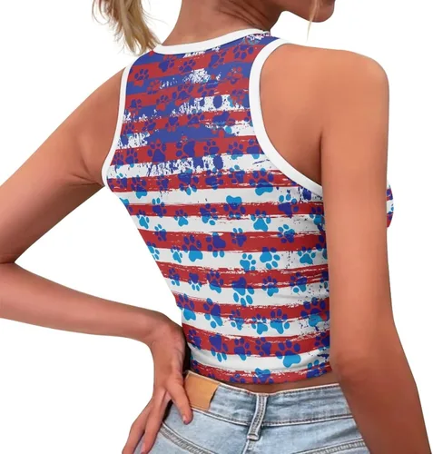 Vista 3 de YEXIATODO Camisetas sin mangas para mujer, camisetas cortas sin mangas para salir