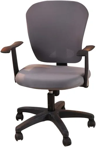 Vista 21 de Jinzio Funda para silla de oficina de computadora, tela protectora dividida y elástica, de poliéster, universal, para escritorio, para silla