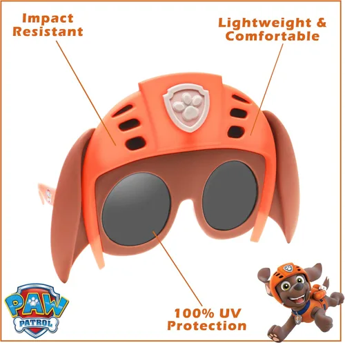 Vista 2 de Sun-Staches Paw Patrol - Lentes de sol para niños, Chase, Skye, Rubble, Zuma o Rocky accesorio para disfraz, talla única para la mayoría de los niños
