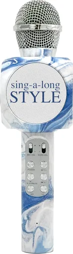 Vista 9 de Wireless Express - Micrófono de karaoke Bling Bluetooth para cantar y altavoz estéreo Bluetooth todo en uno (Confetti Bling)