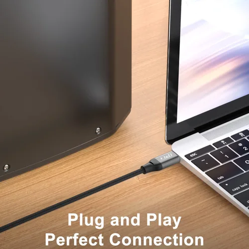 Vista 5 de J&D Cable de audio USB C a RCA, cable convertidor de audio estéreo trenzado tipo C macho a 2RCA macho cable divisor en Y compatible con Google Pixel