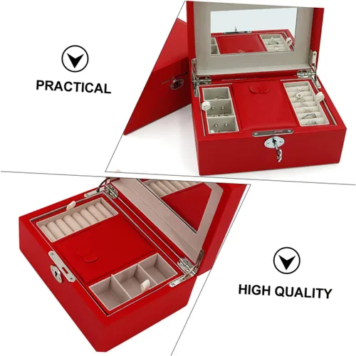 Vista 7 de BESPORTBLE 1pc Jewelry Box Joyero Para Mujer Bracelet Jewelry Box Travel Jewelry Box Watch Display Box Jewellery Display Case Ring Organizer Box Pu