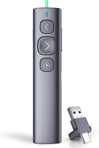 Vista 16 de Norwii Clicker de presentación Bluetooth N95 con receptor USB-A, clicker de PowerPoint para control remoto de presentación, puntero inalámbrico