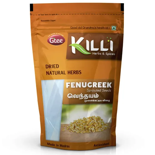 Vista 4 de KILLI Alholva germinada Vendhayam Methi Uluva Menthulu Semillas de menthya, 3.53 oz (paquete de 2)