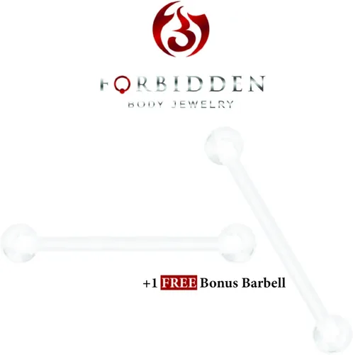 Vista 3 de Forbidden Body Jewelry 14G -16G - Retenedores flexibles para piercing de grado hospitalario PTFE para embarazo MRI cirugía y más