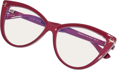 Vista 5 de Tom Ford Gafas graduadas FT 5843 -B 074 Shiny Bordeaux, t LogoBlue Block