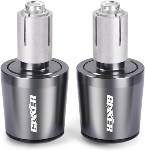 Vista 3 de Manillar de motocicleta para motocicleta, peso final, agarres para manillar, tapa antivibración, enchufe plateado para Suzuki Gixxer 150sf 250sf 155