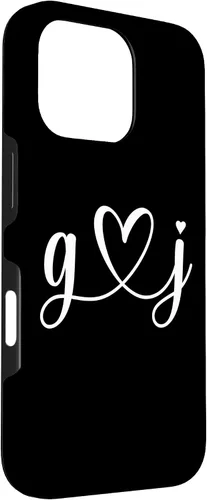 Vista 3 de Funda para iPhone 16 Pro G Love J Bride Boyfriend & Girlfriend G Letter y J Letter