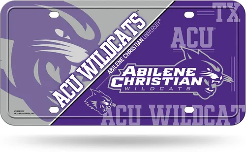 Vista 9 de NCAA etiqueta de metal para auto, negro