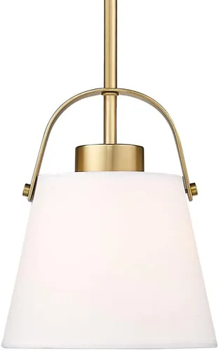 Vista 10 de Z-Lite 743P8-BN Z-Studio - Colgante de lino, 1 luz de 60 vatios, níquel cepillado
