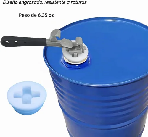 Vista 3 de Llave Bung para tambores de 55 galones y cubos de 5 galones, llave de tambor duradera y herramienta abridor de cubos