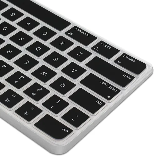 Vista 5 de ProElife Funda de teclado de silicona ultra fina para teclado mágico 2023 Negro, diseño sin interferencias para llave de identificación, a prueba