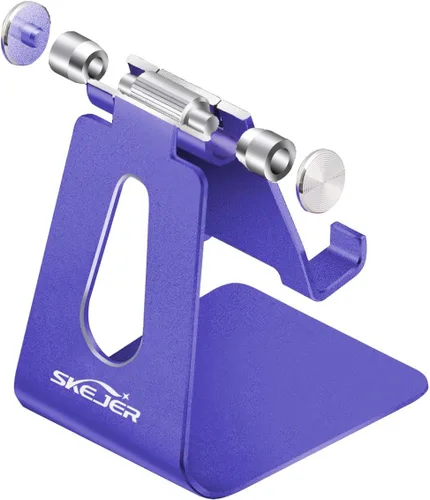 Vista 5 de Soporte ajustable para teléfono celular, soporte para tableta, escritorio de aluminio compatible con iPhone 12, iPad, Samsung Galaxy, Google todos