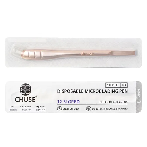 Vista 6 de CHUSE M66 Microblading - Herramientas desechables – Paquete de 5 piezas de 16 bolígrafos de microblading en forma de U de 0.010 in – Suministros