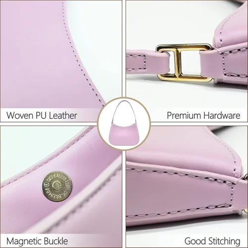 Vista 4 de PS PETITE SIMONE Alicia - Bolsos pequeños de hombro para mujer, mini-monedero hobo bolsos de cuero para mujer