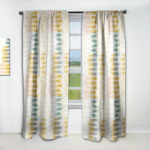 Vista 21 de DesignQ Cortinas con patrón hexagonal retro IX para dormitorio, cortinas para sala de estar, cortinas con aislamiento térmico, panel individual, 52