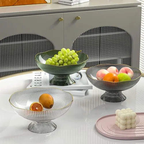 Vista 7 de Bandeja de fruta de drenaje para el hogar, mesa de centro de sala de estar, bandeja de frutas, bandeja de colocación de dulces y aperitivos, cesta