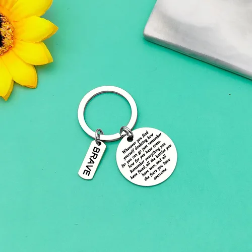 Vista 4 de Baipilu Regalo para sobrevivientes de cáncer, llavero inspirador, regalo de recuperación, regalo de sobriedad, regalo de sobriedad, regalo
